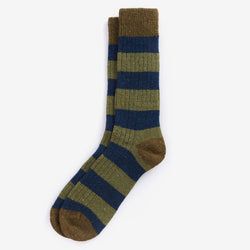 Barbour Houghton Stripe Socks – Bleached Olive | Navy