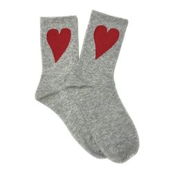 Colour – Heather Grey w/ Red Heart