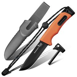 Style – Matte Black Titanium Coating 5Cr15 Blade | Black PP & Orange TPR Handle