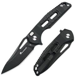Style – D2 Blade | Black Titanium Handle