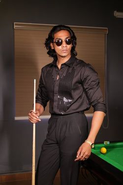 Black leather