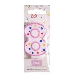Variant – Number Candle - Large Pink Eight