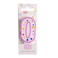 Variant – Number Candle - Large Pink Zero