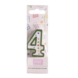 Variant – Number Candle - Small Green Four