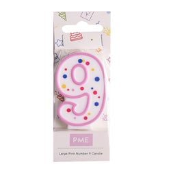Variant – Number Candle - Large Pink Nine
