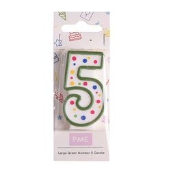 Variant – Number Candle - Large Green Five