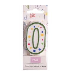 Variant – Number Candle - Large Green Zero