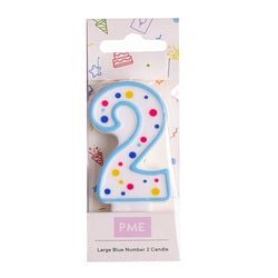Variant – Number Candle - Large Blue Two
