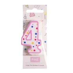 Variant – Number Candle - Large Pink Four