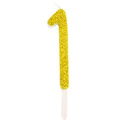 Variant – Number Candle - Gold Glitter One