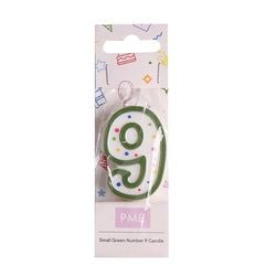 Variant – Number Candle - Small Green Nine