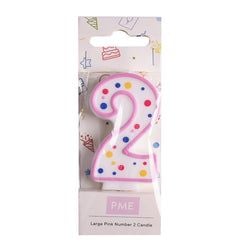 Variant – Number Candle - Large Pink Two