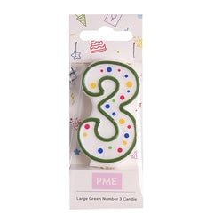 Variant – Number Candle - Large Green Three