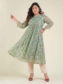 Explore More Plus Size Kurta – Green
