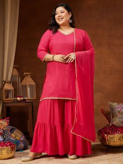 Explore More Plus Size Set – Pink