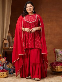 Explore More Plus Size Set – Red