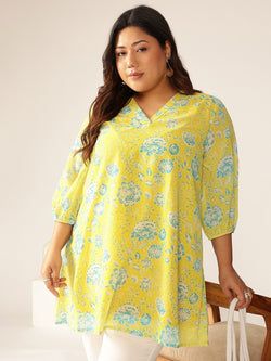 More Georgette Styles – Lime Yellow