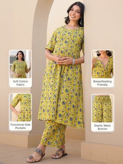 Similar Maternity Set – Lime Yellow
