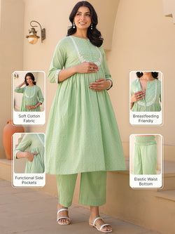 Similar Maternity Set – Light Green