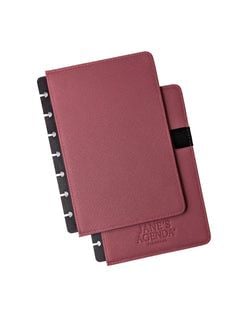 Vegan Leather Snap Planner Covers – Rouge Saffiano Leather Snap Planner Cover