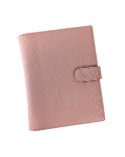 Leather Wrap Covers – Blush Pink Pebble Grain Leather Wrap Planner Cover
