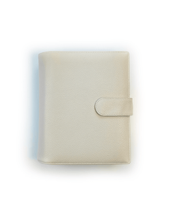 Leather Wrap Covers – Shell Beige Pebble Grain Leather Wrap Planner Cover