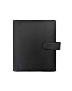 Leather Wrap Covers – Black Pebble Grain Leather Wrap Planner Cover