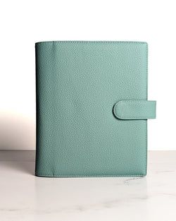 Leather Wrap Covers – Sea Glass Pebble Grain Leather Wrap Planner Cover