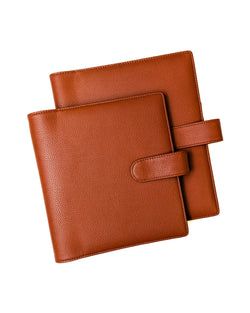 Leather Wrap Covers – Fall Leaf Pebble Grain Leather Wap Planner Cover