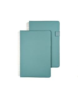 Vegan Leather Snap Planner Covers – Sea Glass Pebble Grain Leather Snap Planner Cover