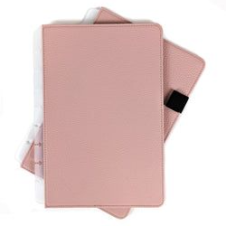 Vegan Leather Snap Planner Covers – Blush Pink Pebble Grain Leather Snap Planner Cover