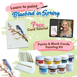 Choose One – Bluebird in Spring - (Paints & Cardstock Only)