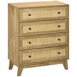 Natural, 4-Drawer