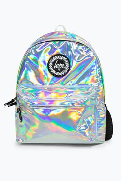 Hype silver holographic backpack on sale