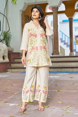 Off White Embroidered