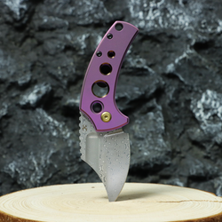 Wasp – Purple Ti & Damascus