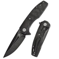 Cassowary – Black Stonewashed + Black Rose Pattern Carbon Fiber