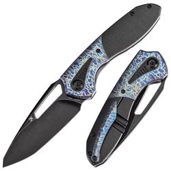 KANSEPT Thoth Thumb Hole Knife Blackwash Titanium and 80S KANSEPT Thoth Thumb Hole Knife Blackwash Titanium and 80S
