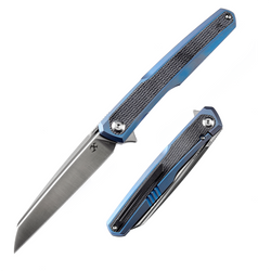 Arcus – Satin Blue Ti+Black Micarta