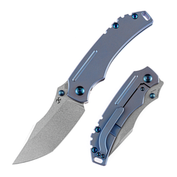 KANSEPT Pelican Edc Flipper Knife Blue Anodized Titanium
