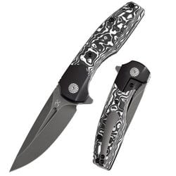Cassowary – Black Anodized + Black White Nebula Carbon Fiber