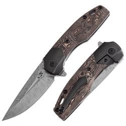 Cassowary – Black Stonewashed + Copper Carbon Fiber