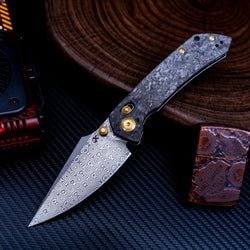 KANSEPT Fenrir Crossbar Lock Knife Bead Blasted Titanium