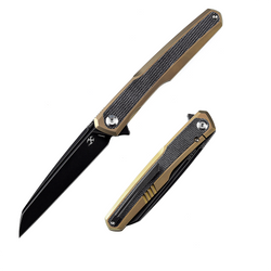 Arcus – Black Stonewashed Gold Ti+Black Micarta