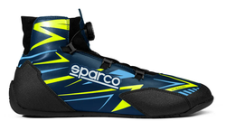 Marine blauw/fluor geel