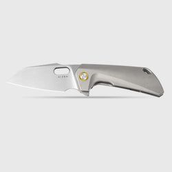 Takahe – Titanium Handle + Gold Pivot Collar + Stonewashed