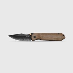 HARPOON FOLD – 3-Layer Composite Steel + Flat Grind + FRAME LOCK + Titanium & Norplex UltreX™ Micarta