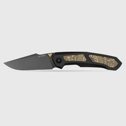 Feweed XL – S90V + Harpoon Blade + Titanium & Aluminum Laser Pattern