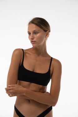 SQUARE NECK COTTON BRALETTE