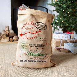 Personalised first christmas sack sale